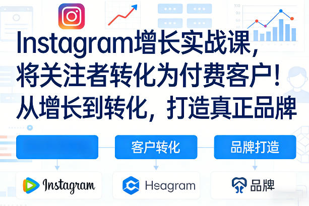 Instagram增长实战课，将关注者转化为付费客户！从增长到转化，打造真正品牌(双语字幕)-沧海聊项目
