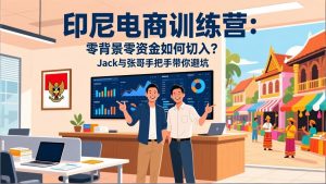 印尼电商训练营：零背景零资金如何切入？Jack与张哥手把手带你避坑-沧海聊项目