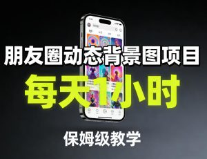 朋友圈动态背景图项目，每天1小时，保姆级教学-沧海聊项目