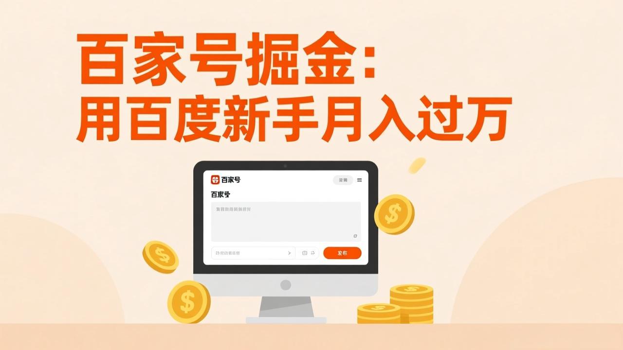 百家号掘金：用百度新手月入过万，日入300，无需引流，全新手机搬砖项目-沧海聊项目