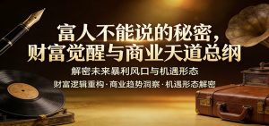 富人不能说的秘密，财富觉醒与商业天道总纲，解密未来暴利风口与机遇形态-沧海聊项目