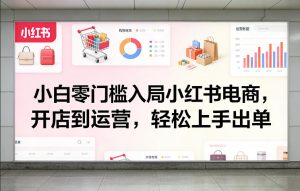 小白零门槛入局小红书电商，开店到运营，轻松上手出单-沧海聊项目