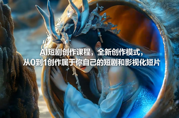 AI短剧创作课程，全新创作模式，从0到1创作属于你自己的短剧和影视化短片-沧海聊项目