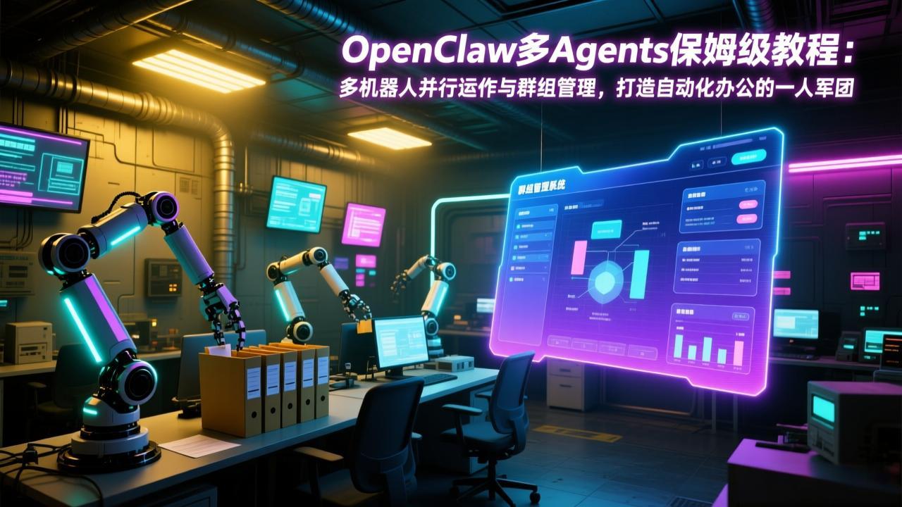 OpenClaw多Agents保姆级教程：多机器人并行运作与群组管理，打造自动化办公的一人军团-沧海聊项目