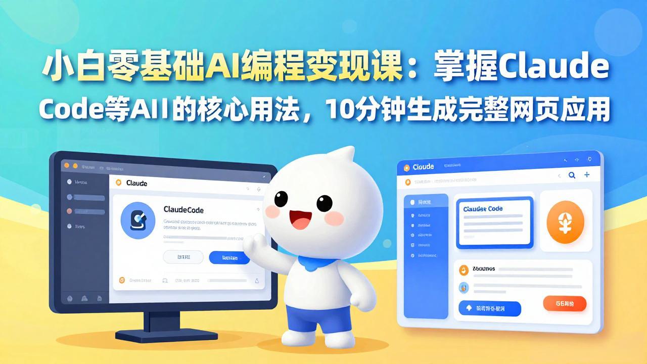 小白零基础AI编程变现课：掌握Claude Code等AI工具的核心用法，10分钟生成完整网页应用-沧海聊项目