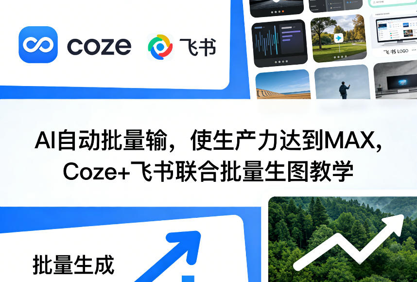 AI自动批量输，使生产力达到MAX，Coze+飞书联合批量生图教学-沧海聊项目