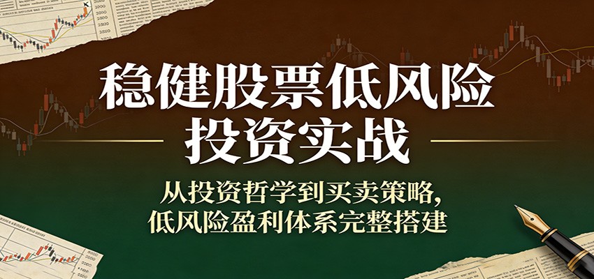 稳健股票低风险投资实战：从投资哲学到买卖策略，低风险盈利体系完整搭建-沧海聊项目