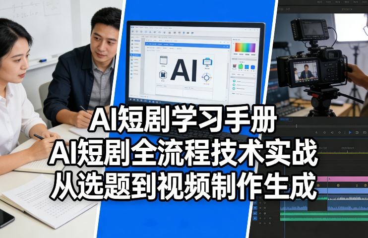 AI短剧学习手册，AI短剧全流程技术实战，从选题到视频制作生成-沧海聊项目