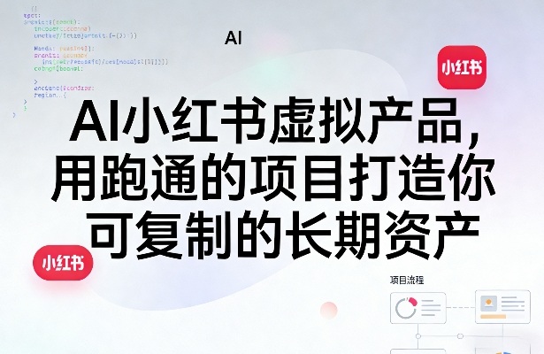 AI小红书虚拟产品，用跑通的项目打造你可复制的长期资产-沧海聊项目