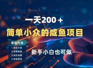 一天收入2张，一个简单小众的咸鱼项目，0门槛小白也能做-沧海聊项目