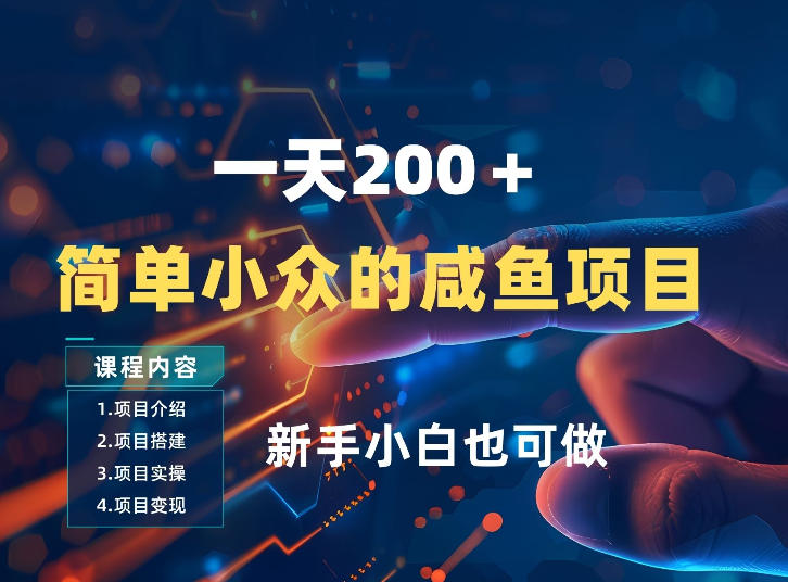 一天收入2张，一个简单小众的咸鱼项目，0门槛小白也能做-沧海聊项目
