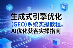 生成式引擎优化(GEO)系统实操教程，AI优化获客实操指南-沧海聊项目