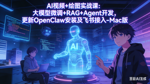 AI视频+绘图实战课：大模型微调+RAG+Agent开发，更新OpenClaw安装及飞书接入-Mac版-沧海聊项目
