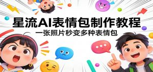 星流AI表情包制作教程：一张照片秒变多种表情包-沧海聊项目