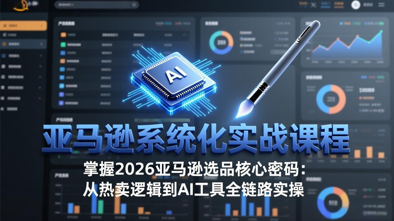 亚马逊系统化实战课-更新3月：2026最新选品方法论，从热卖原因分析到AI作图，提升选品成功率-沧海聊项目