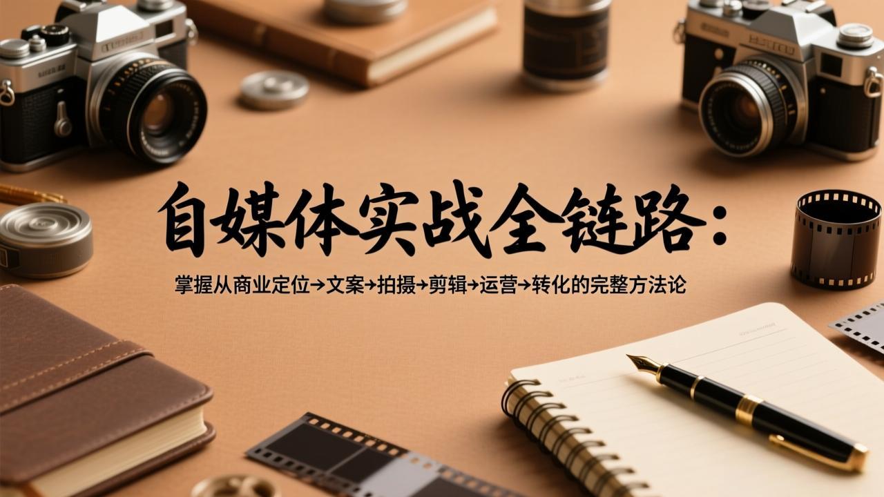 自媒体实战全链路：掌握从商业定位→文案→拍摄→剪辑→运营→转化的完整方法论-沧海聊项目
