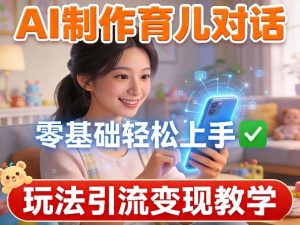 AI制作育儿对话，零基础轻松上手，玩法引流变现教学-沧海聊项目