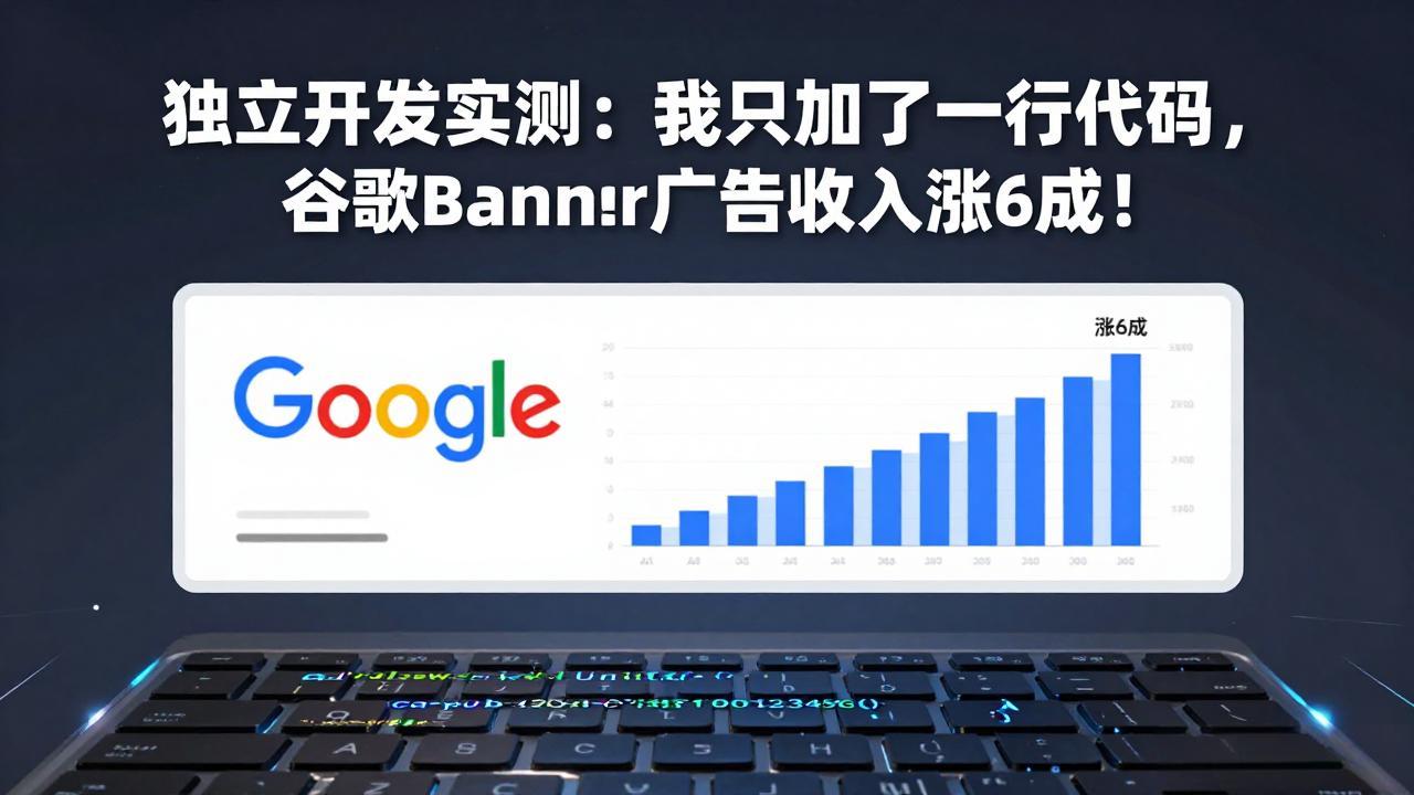 付费文章：独立开发实测：我只加了一行代码，谷歌Banner广告收入涨6成！-沧海聊项目
