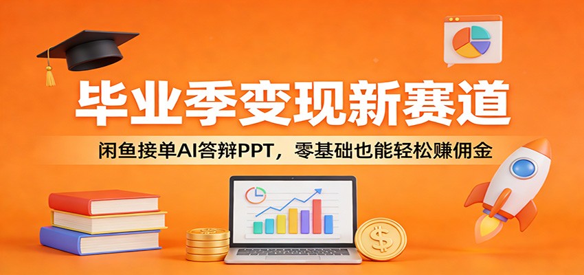 毕业季变现新赛道：闲鱼接单AI答辩PPT，零基础也能轻松赚佣金-沧海聊项目