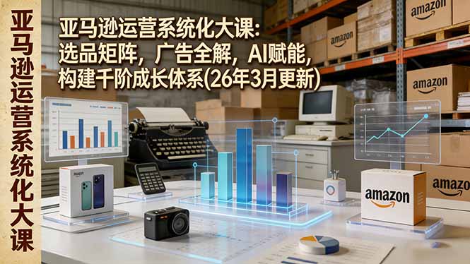 亚马逊运营系统化大课：选品矩阵，广告全解，AI赋能，构建千阶成长体系(26年3月更新-沧海聊项目
