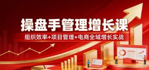 操盘手管理增长课：组织效率+项目管理+电商全域增长实战-沧海聊项目