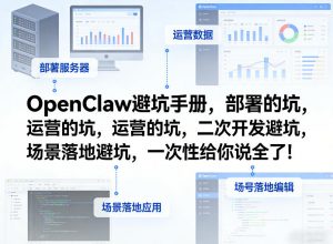 OpenClaw小龙虾避坑手册，部署的坑，运营的坑，二次开发避坑，场景落地避坑，一次性给你说全了！-沧海聊项目