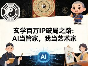 玄学百万IP破局之路：AI当管家，我当艺术家-沧海聊项目