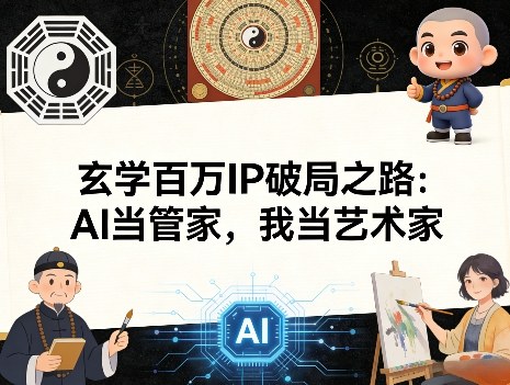 玄学百万IP破局之路：AI当管家，我当艺术家-沧海聊项目