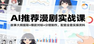 AI推荐漫剧实战课：故事大纲提取+爆款对标+分镜制作，配套全套实操资料-沧海聊项目