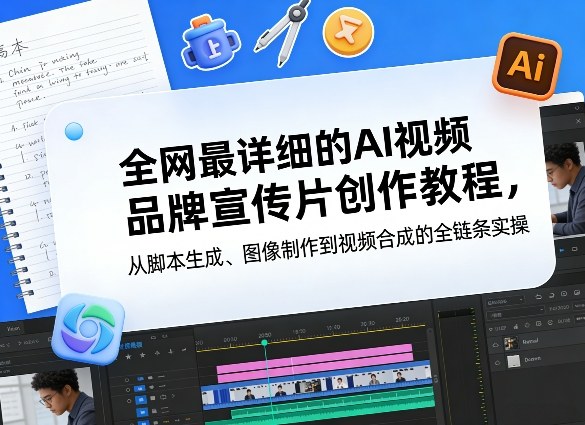 全网最详细的AI视频品牌宣传片创作教程，从脚本生成、图像制作到视频合成的全链条实操-沧海聊项目