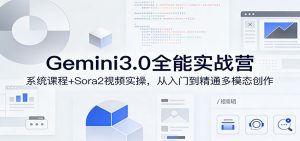 Gemini3.0实战系统课，Sora2视频实操，从入门到精通多模态创作-沧海聊项目