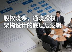 股权晓课，通晓股权架构设计的底层逻辑-沧海聊项目