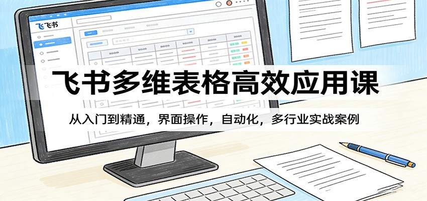飞书多维表格高效应用课：从入门到精通，界面操作，自动化，多行业实战案例-沧海聊项目