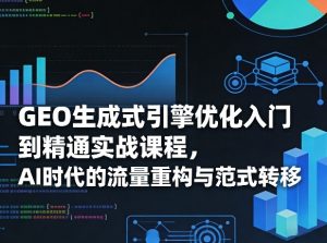 GEO生成式引擎优化入门到精通实战课程，AI时代的流量重构与范式转移-沧海聊项目