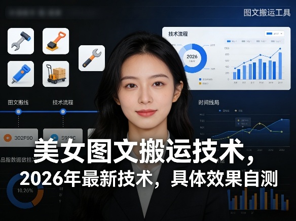 美女图文搬运技术，2026年最新技术，具体效果自测-沧海聊项目