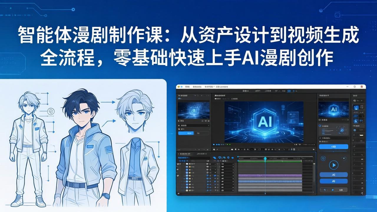 智能体漫剧制作课：从资产设计到视频生成全流程，零基础快速上手AI漫剧创作-沧海聊项目