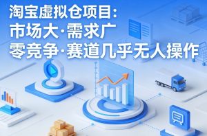 淘宝虚拟仓项目，市场大，需求广，零竞争，赛道几乎没人操作-沧海聊项目