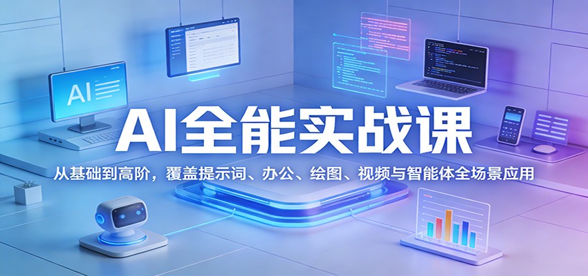 AI全能实战课：从基础到高阶，覆盖提示词、办公、绘图、视频与智能体全场景应用-沧海聊项目