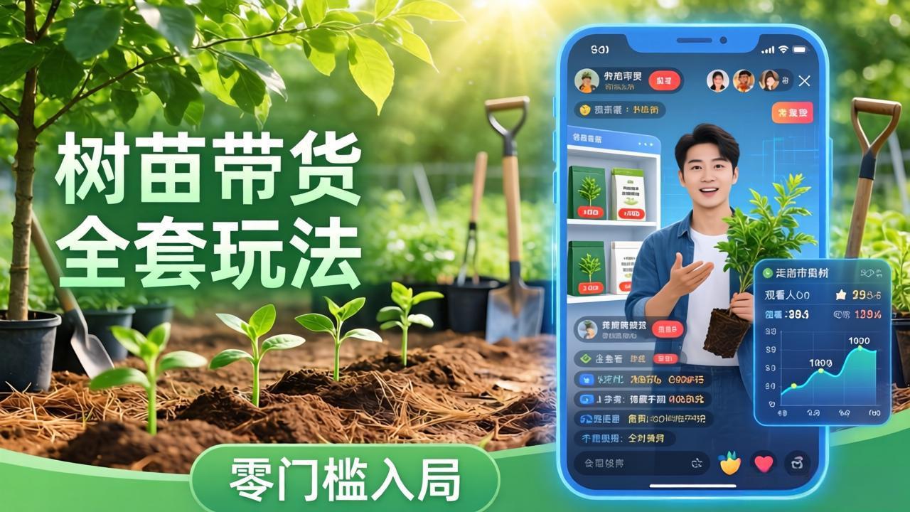视频号AI树苗带货全套玩法：零门槛入局，掌握豆包、千问等AI工具制作树苗视频的全套流程-沧海聊项目