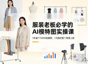 服装老板必学的AI模特图实操课，1年省下100W拍摄费，1天搞定整个季度上新-沧海聊项目