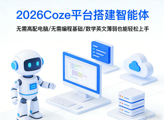 2026Coze平台搭建智能体，无需高配电脑、无需编程基础，哪怕数学和英文薄弱也能轻松上手-沧海聊项目