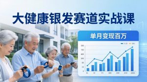 大健康银发赛道实战课：拆解视频号线索型 IP 单月变现百万逻辑，教你精准获客高效变现-沧海聊项目
