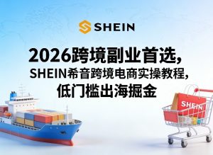 2026跨境副业首选，SHEIN希音跨境电商实操教程，低门槛出海掘金-沧海聊项目