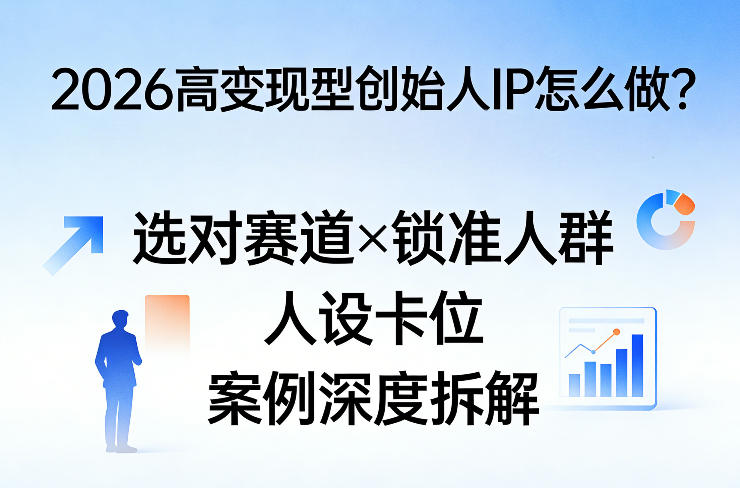 2026高变现型创始人IP怎么做？选对赛道×锁准人群×人设卡位×案例深度拆解-沧海聊项目