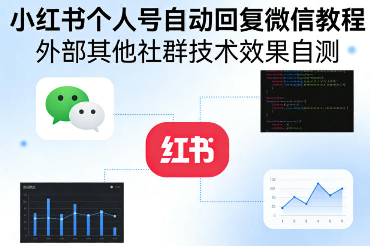 小红书个人号自动回复微信教程，外部其他社群技术，效果自测-沧海聊项目