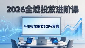 2026全域投放进阶课：杭州线下3天实战，千川投放细节SOP+复盘，撬动自然流量-沧海聊项目
