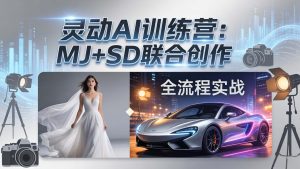 灵动AI训练营-3.0课程：MJ+SD联合创作，从婚纱大片到汽车广告，摄影后期全流程实战-沧海聊项目