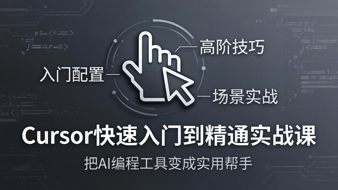 Cursor快速入门到精通实战课：入门配置+高阶技巧+场景实战，把AI编程工具变成实用帮手-沧海聊项目