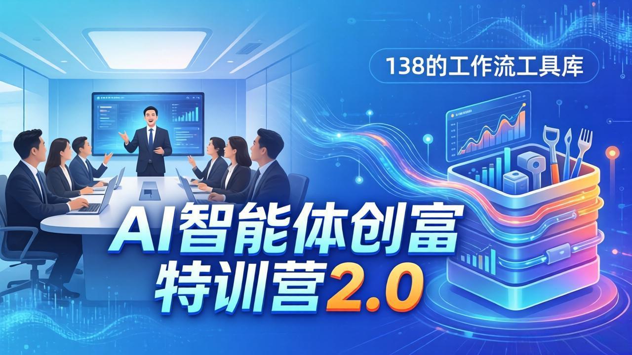 AI智能体创富训练营2.0：3天闭门直播+视频课+工具库，从0到1搭建智能体附138个工作流-沧海聊项目