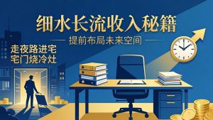某付费文章：细水长流收入秘籍：走夜路进宅门烧冷灶，提前布局未来空间-沧海聊项目